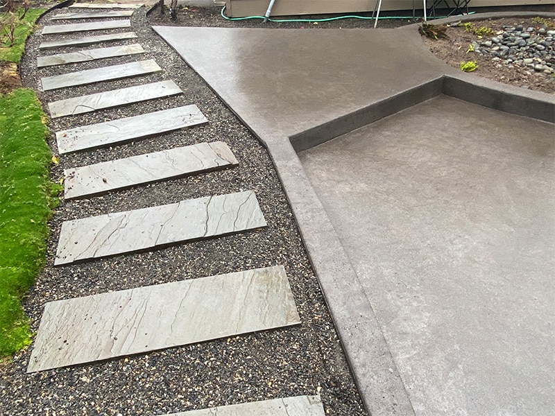 Concrete steps and pads