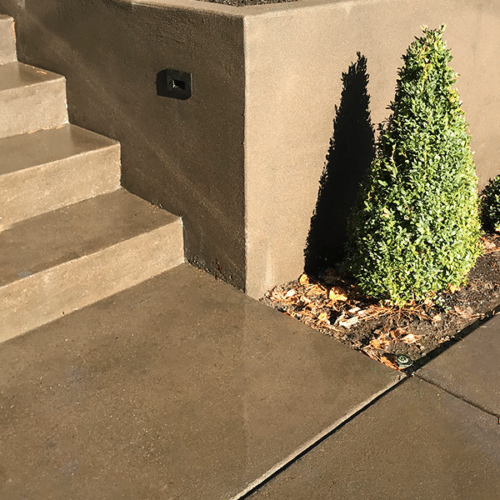 Sand finish Steps and retaining wall