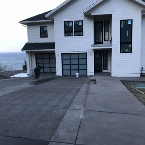 COLORED AND STAMPED CONCRETE DRIVEWAY